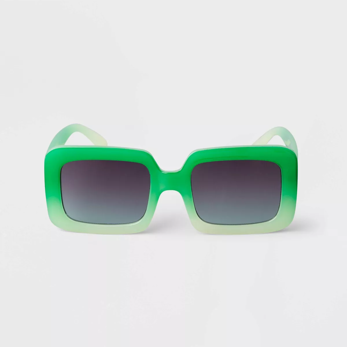 Women's Oversized Plastic Retro Rectangle Sunglasses